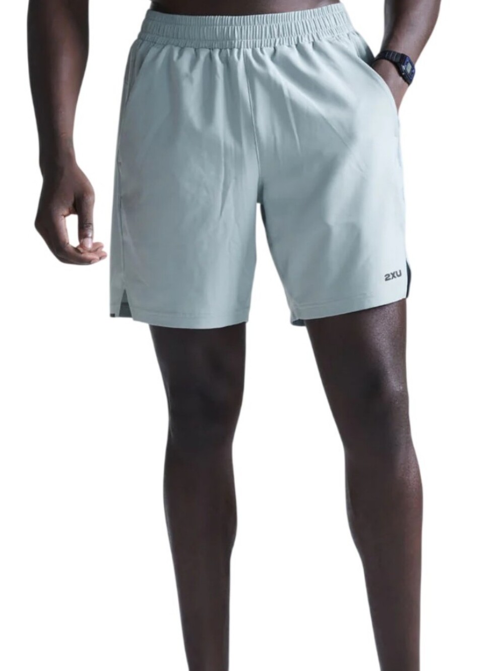 2XU Men Aero 7" Running Shorts - Smoke Blue/Black